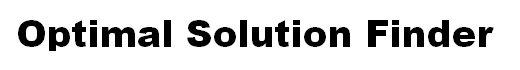 Optimal Solution Finder
